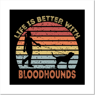 Life Is Better With Bloodhounds Posters and Art